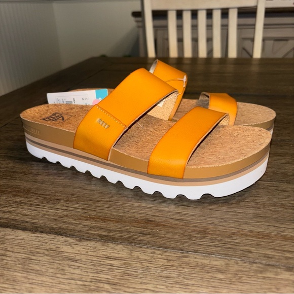 Reef Cushion Vista Hi Women's Sandals Natural NWT - Picture 9 of 14